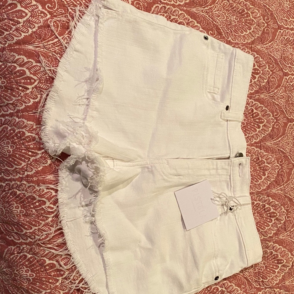PISTOLA white shorts & Liverpool leggings in plum.